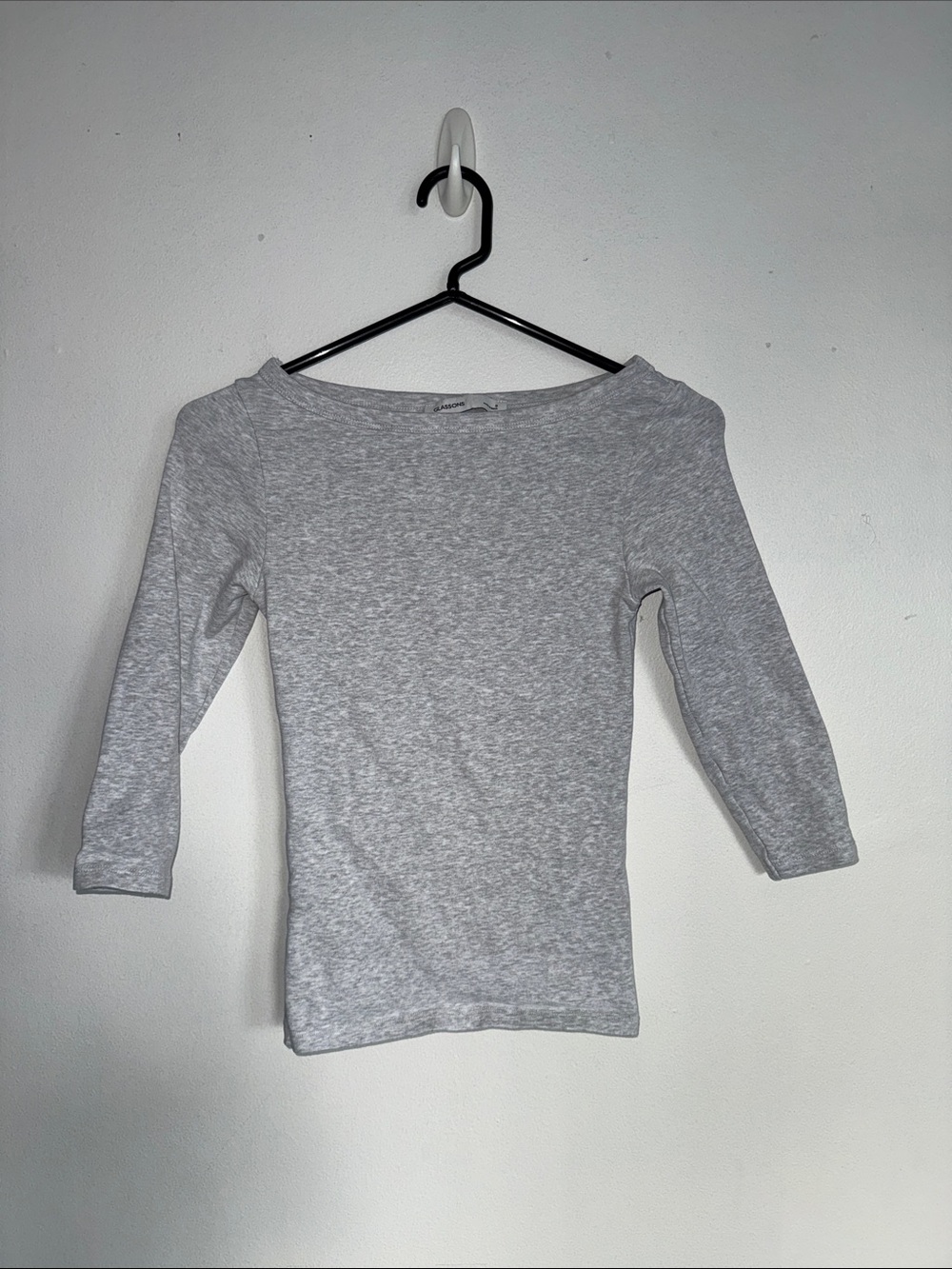 Glassons Light Grey Boatneck Three-Quarter Sleeve Top